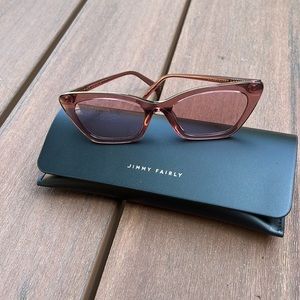 Jimmy Fairly Collection Lab Cheery in Rose cat eye sunglasses